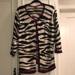 Merona Zebra print Cardigan